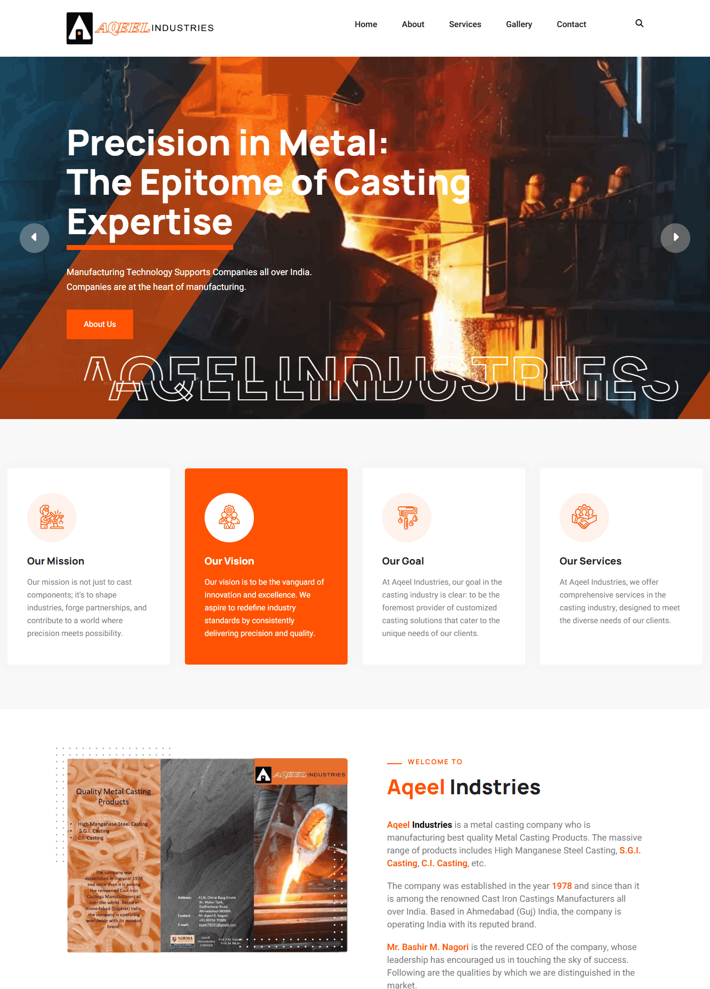 Aqeel Industrie website work