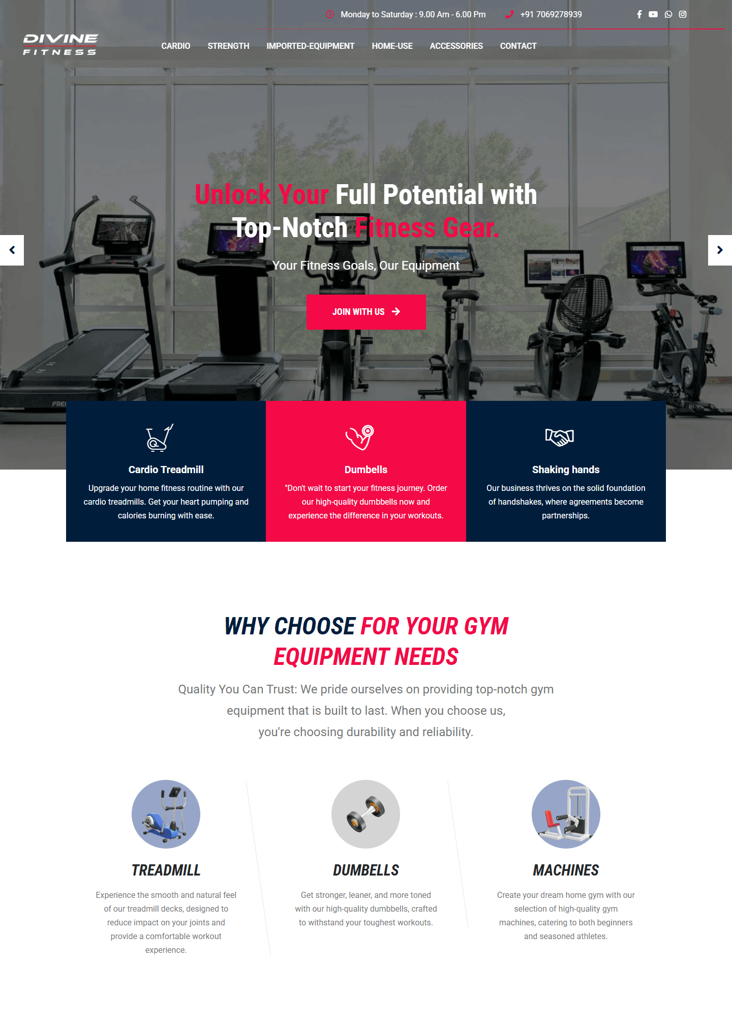 divine fitness website work