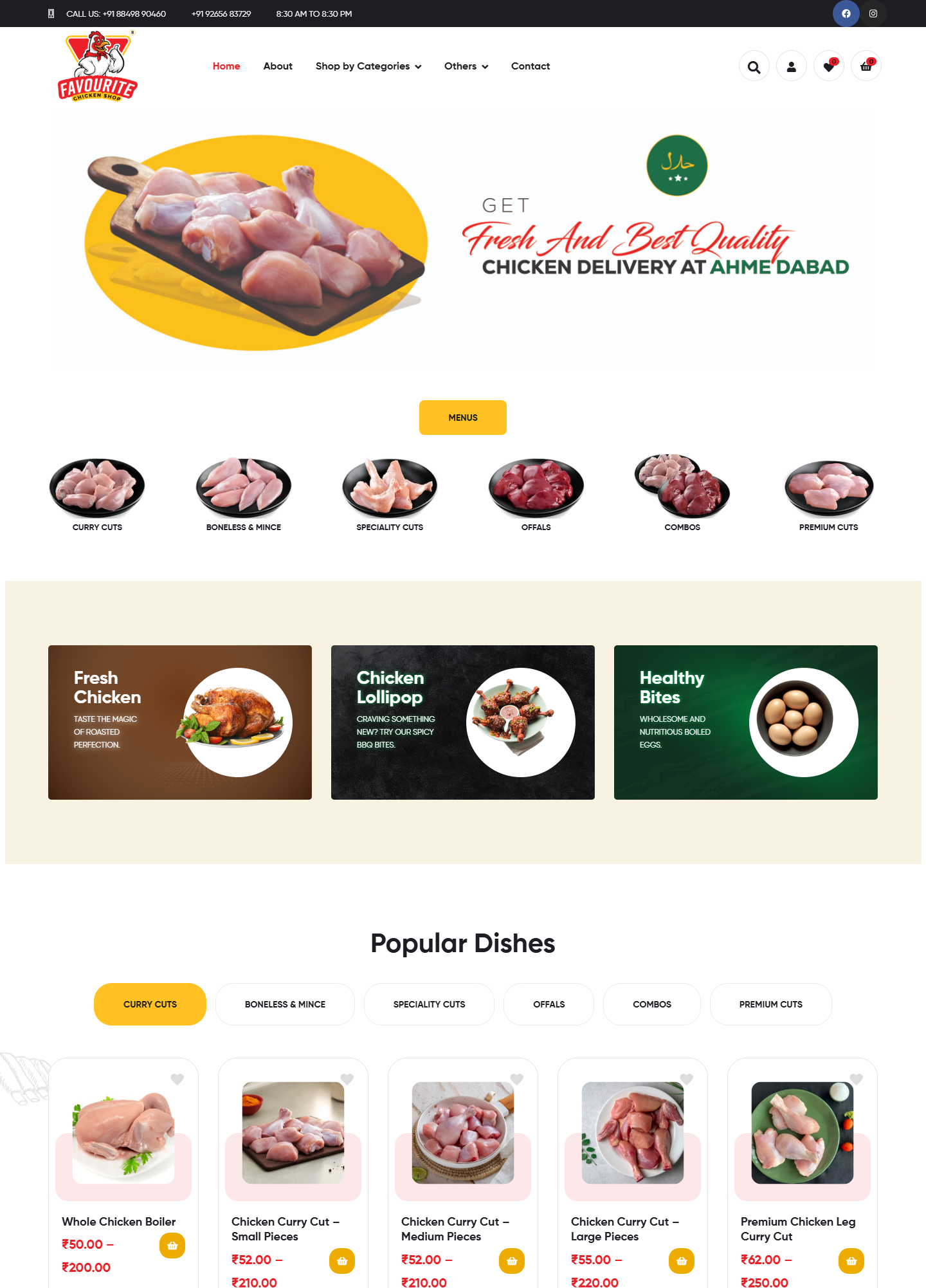 favourite chicken shop website work