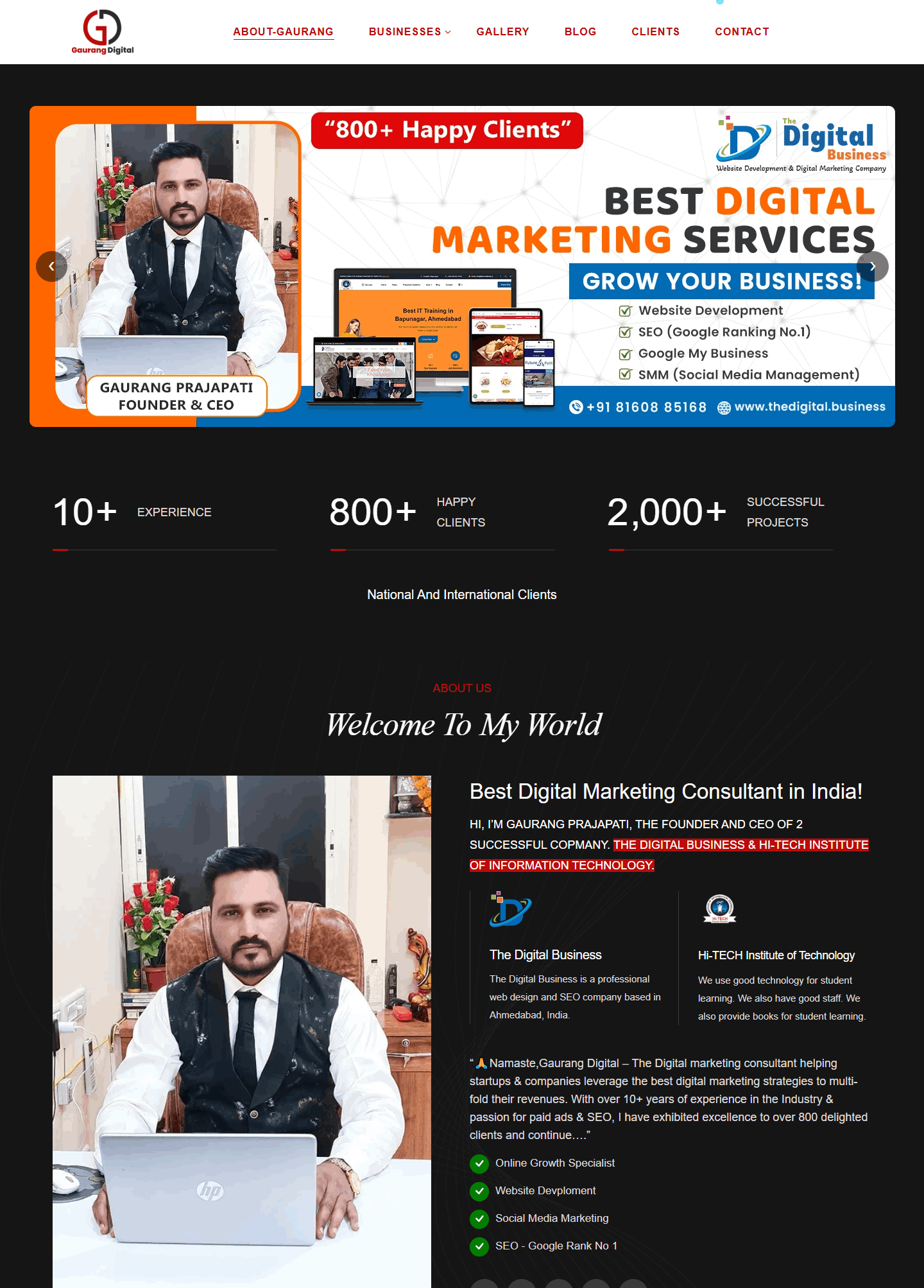 Gaurang Digital website Work