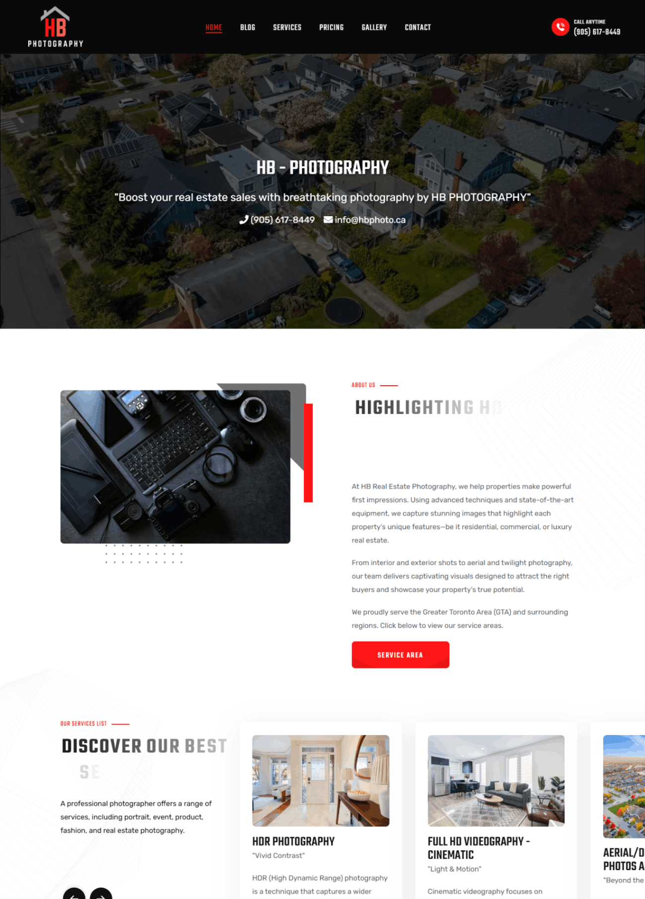 HB Photo website work