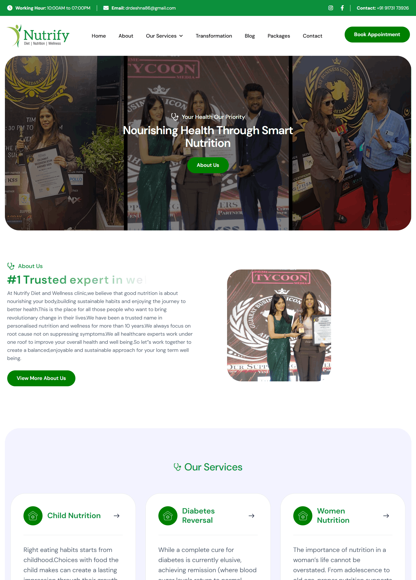 nutrify website work