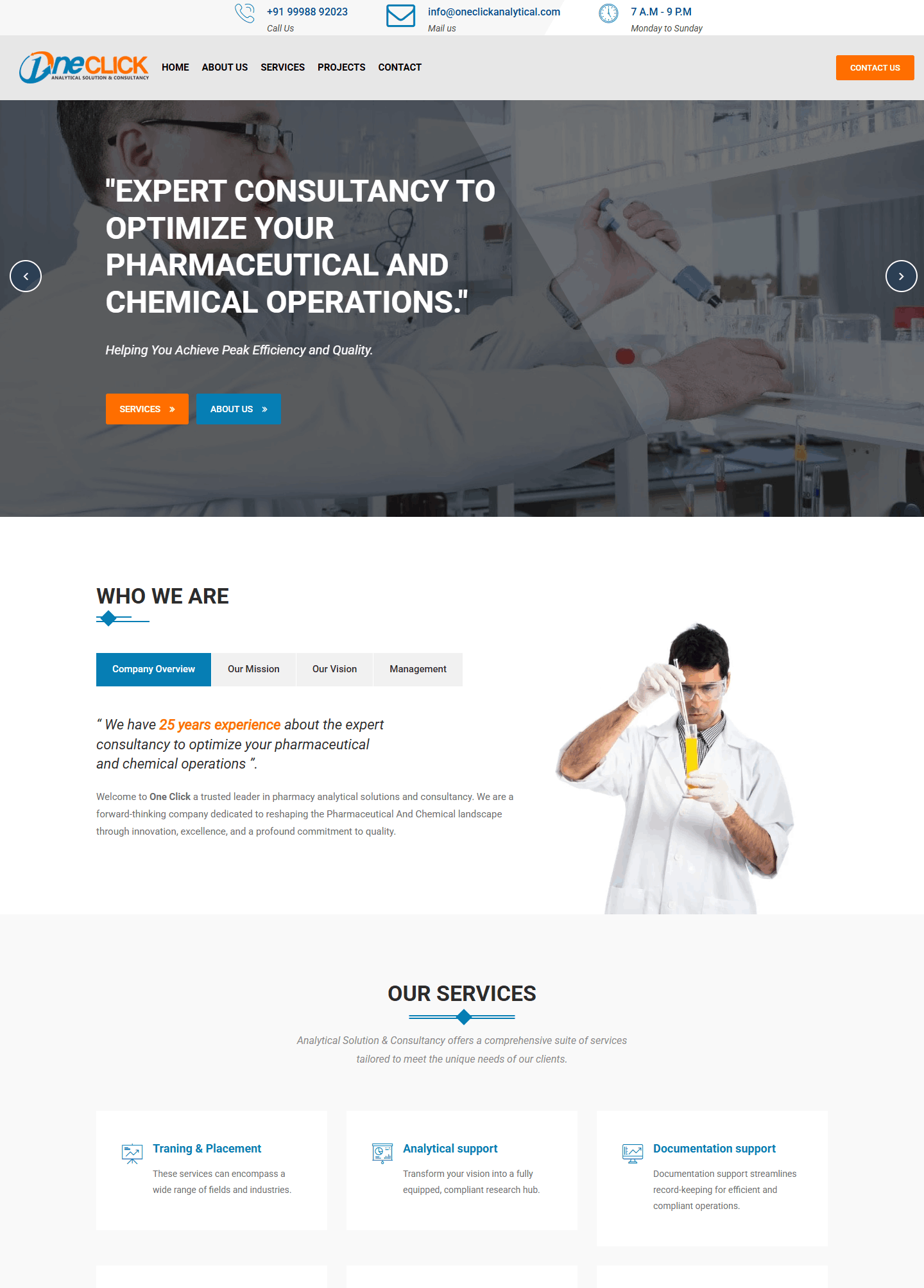 one click analytical website work