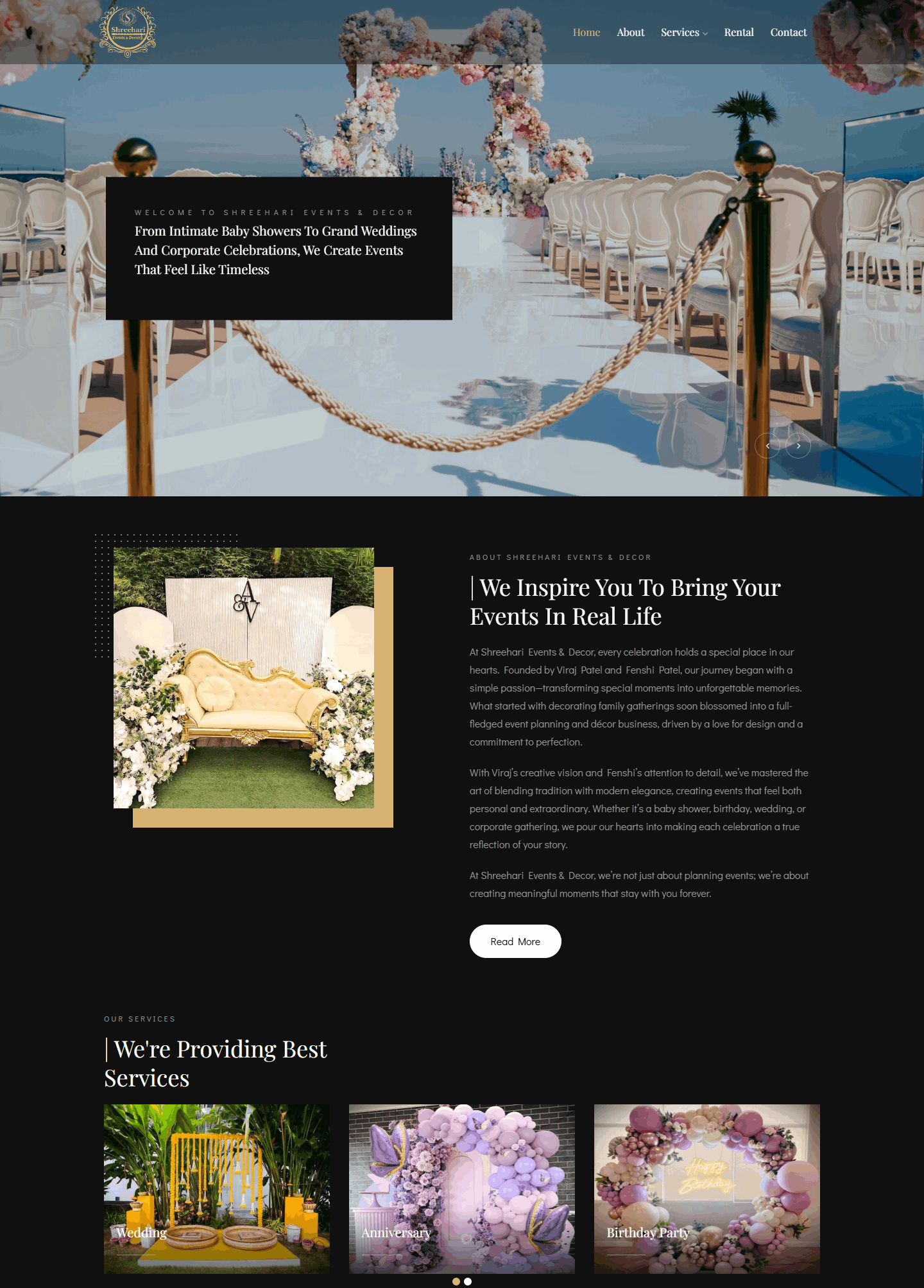 Shree Hari events website work