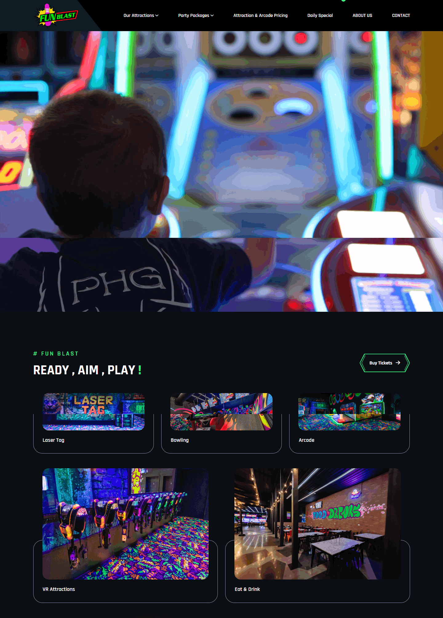 The Fun Blast website work