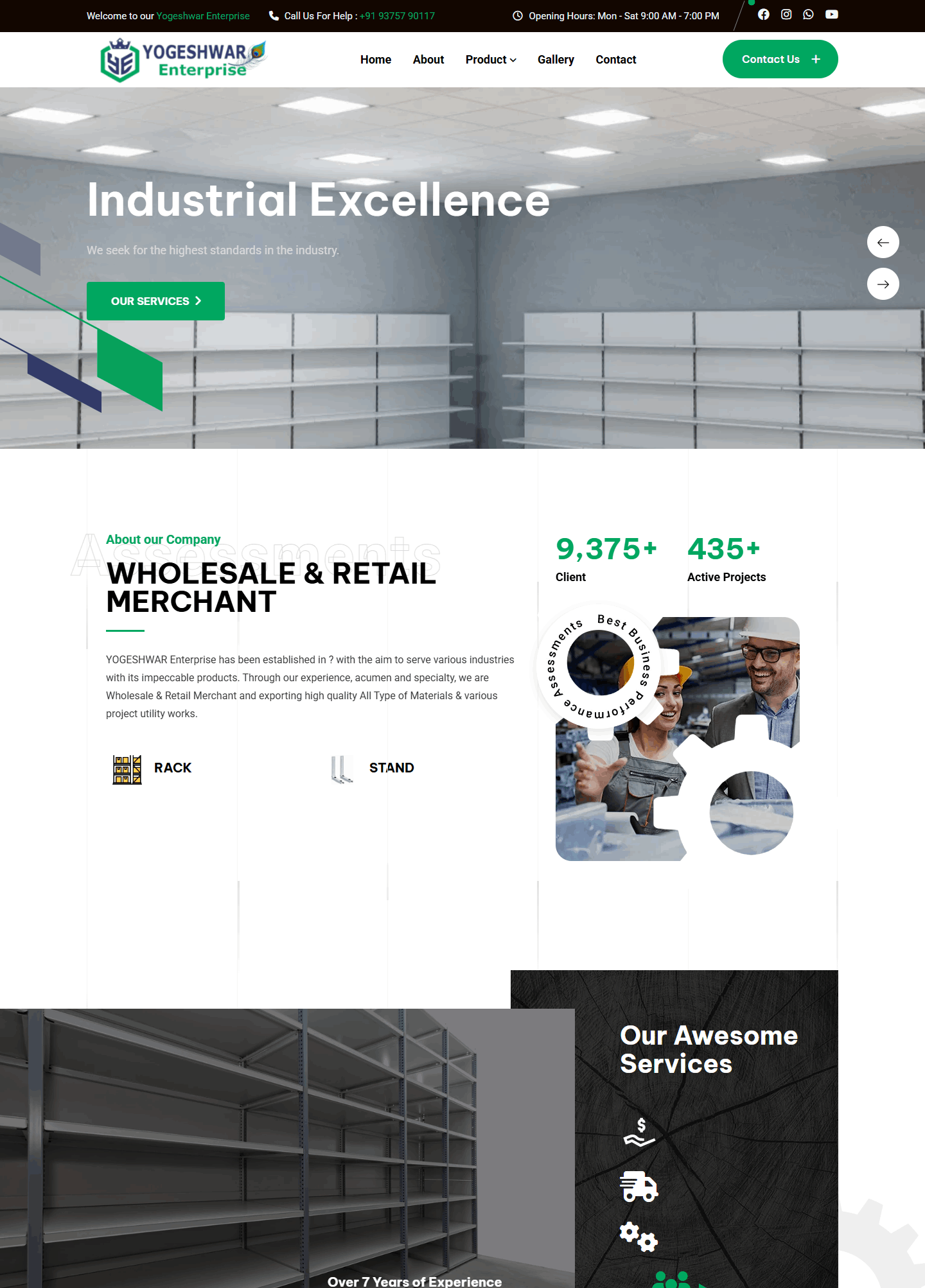 Yogheswar Enterprise Website work